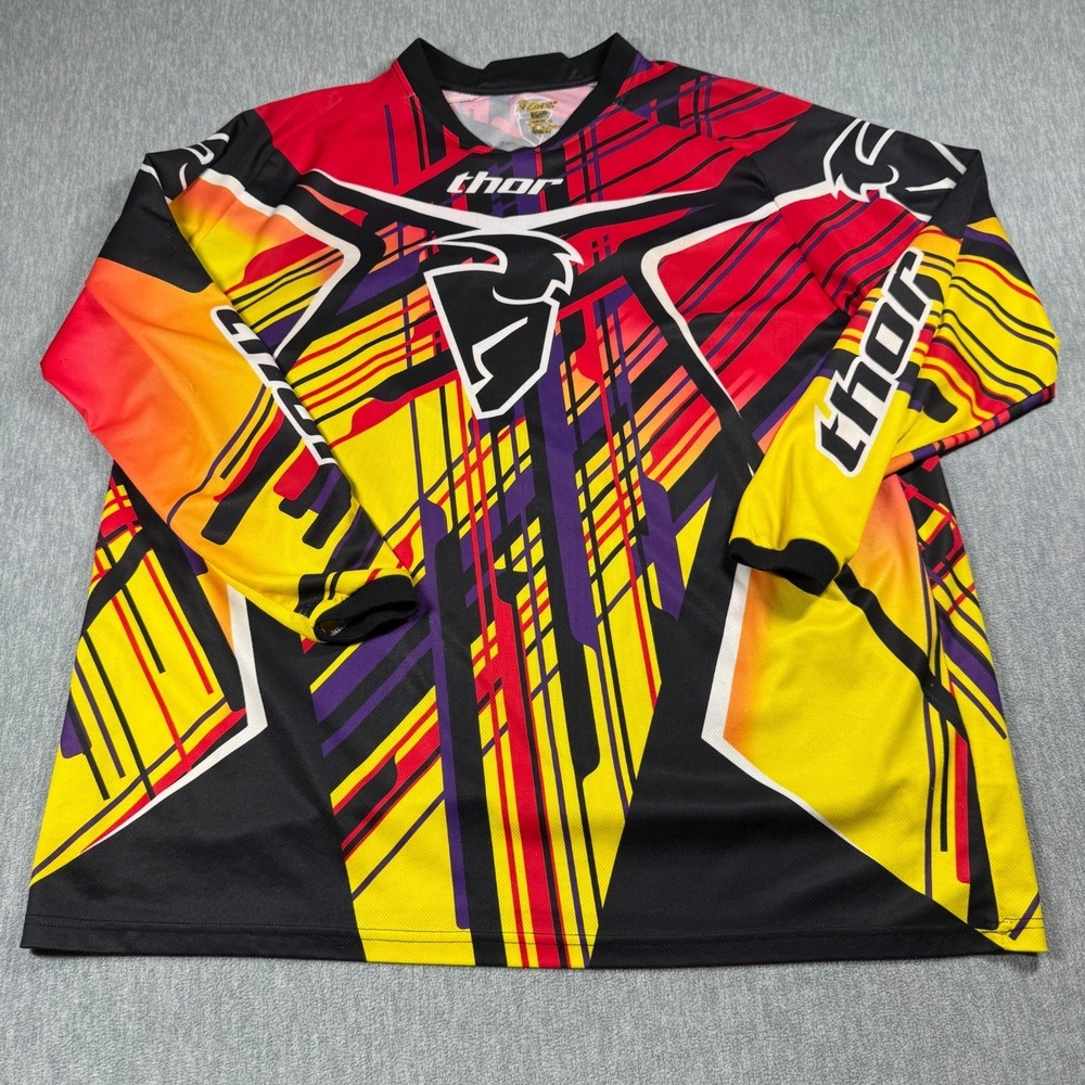 Thor Jersey Mens XXXL Multicolor Motocross Dirt Bike Racing Long Sleeve Graphic